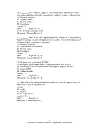 Chapter 02 2 Which of the following recruitment practices could be considered discriminatory?