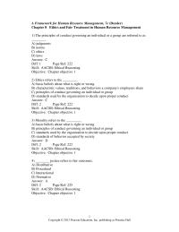 Chapter 08 1 The principles of conduct governing an individual or a group are referred to