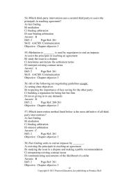Chapter 09 2 Which third-party intervention is commonly used in national emergency disputes