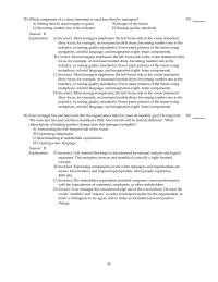 Chapter 10 2 Which component of a vision statement is used less often by managers
