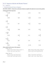 Elementary Education Chapter 13 13 Ch Sequences Induction The Binomial Theorem 131
