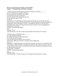 Chapter 7 1 When making a routine request, the body of your message should
