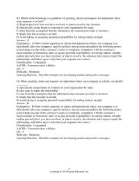Chapter 7 2 When granting claims and requests for adjustment when your company is at fault