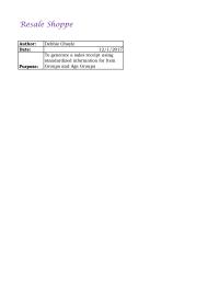 Graphics & Visualization Chapter 7 Homework To generate a sales receipt using standardized information