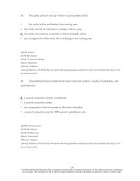 Accounting Chapter 2 2 29 The Going Concern Concept Refers Presumption