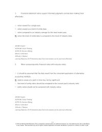 Accounting Chapter 3 1 Financial Statement Ratios Support Informed Judgments And
