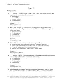 Human Resources Chapter 11 1 An interaction between two or more people mediated by a computer
