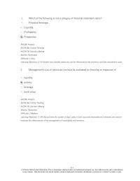 Accounting Chapter 11 1 Which The Following Not Category Financial Statement