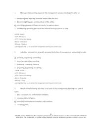 Accounting Chapter 12 1 Managerial Accounting Supports The Management Process Most
