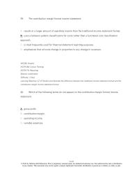 Accounting Chapter 12 2 39 The Contribution Margin Format Income Statement