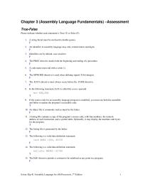 Chapter 3 1 An identifier in assembly language may only contain letters and digits