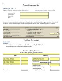 Accounting Chapter 1 Homework Retained Earnings Ending Cash Other Assets