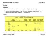 Accounting Chapter 2 Homework Transaction Analysis Page Financial Accounting Eleventh Edition