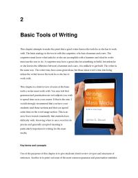 Chapter 2 1 basic tools of writing this chapter attempts to make the point