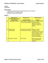 Accounting Chapter 4 Homework Have Employees Sign Their Own Time Sheets