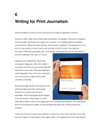 Chapter 6 1 Student journalists should ready themselves for print journalism just as&nbsp;