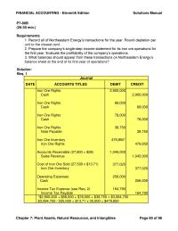 Accounting Chapter 7 Homework Student Responses Will Vary Plant Assets