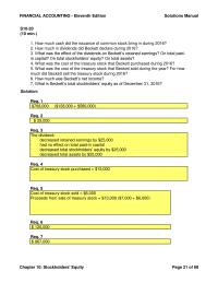 Accounting Chapter 10 Homework Solution Req Possible Causes For Preferred Stock