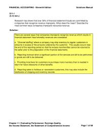 Accounting Chapter 11 Homework Eleventh Edition Solutions Manual S1112 10 Min