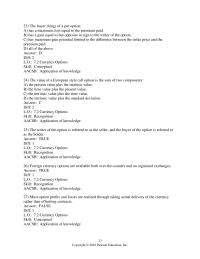 International Business Chapter 7 2 The value of a European style call option is the sum of two components
