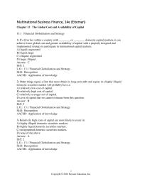 International Business Chapter 13 1 Reasons that firms may find themselves with relatively high costs of&nbsp;