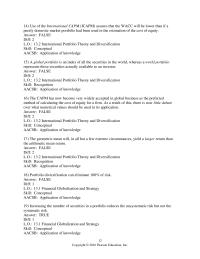 International Business Chapter 13 2 International diversification benefits may induce investors to demand