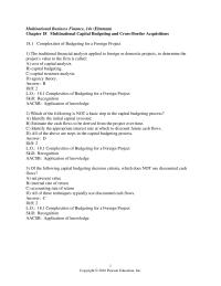 International Business Chapter 18 1 When determining a firm’s weighted average cost of capital