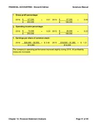 Accounting Chapter 13 Homework Financial Statement Analysis Effect 91