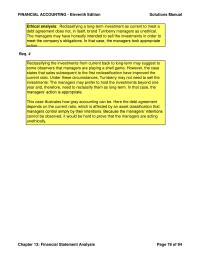 Accounting Chapter 13 Homework What Kohls Largest Asset Largest Liability How
