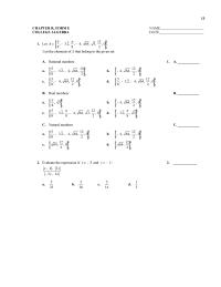 Chapter R Chapter R Forms E_2015 Assume that all variables represent positive real numbers
