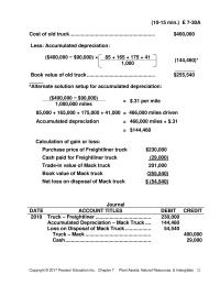 Accounting Chapter 11e Homework Depreciation Expense Building 157000 63000