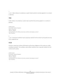 Business Law Chapter 20 1 which of the following are the two primary kinds of performance