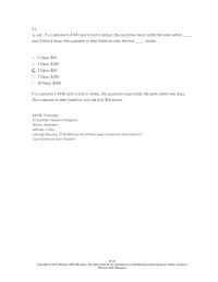 Business Law Chapter 29 3 if a customer’s ATM card is lost or stolen, the customer must notify