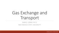 Gas Exchange and Transport