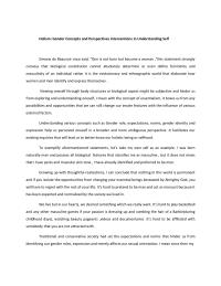 Gender Concepts and Perspectives interventions in Understanding Self