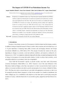 The Impact Of Covid‑19 On Palestinian Income Tax