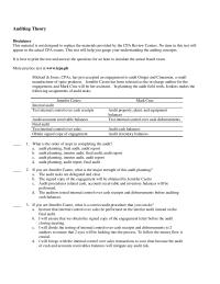 Auditing Theory