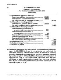 Accounting Chapter 1 Homework Year Ended December 31 2014 Cash Flows