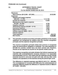 Accounting Chapter 4 Homework This means that the expenses should include amounts incurred in