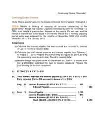 Accounting Chapter 10 Homework Calculate the total interest expense and interest payable from