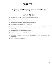 Accounting Chapter 11 Homework The First Claim Dividends Does Not