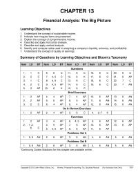 Accounting Chapter 13 Homework Number Description Level Allotted Min Prepare Vertical