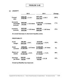 Accounting Chapter 13 Homework Cocacola More Solvent Than Pepsico Copyright 2013