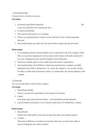 Sole proprietorships