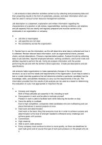 Job analysis