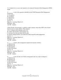 Accounting Chapter 7 2 How is expected loss calculated when performing risk assessment