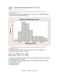 Chapter 3 1 Sales Hourly Frequency Describe The Hourly Wage