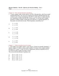 Chapter 13 1 The Correct Calculated Value The Test Statistic