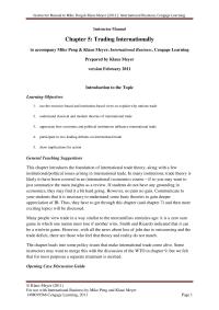 Business Law Chapter 5 Homework use the resource-based and institution-based views to explain why nations trade