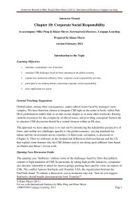 Business Law Chapter 10 Homework explain how institutions influence firms’ corporate social responsibility activities&nbsp;